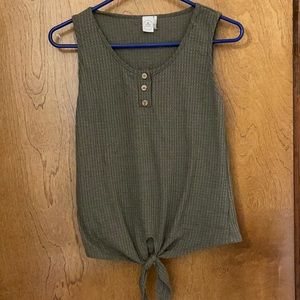 Army green tank top